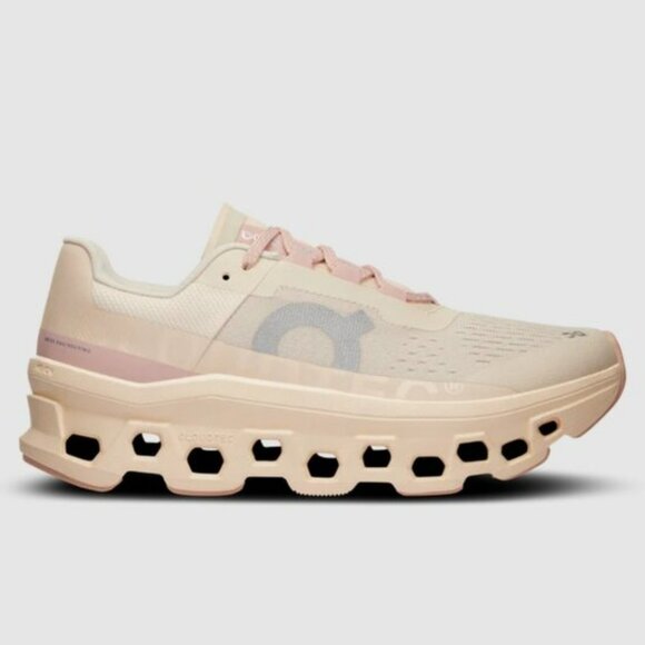 On Running Women's Shoes in Cream and Pink - Picture 1 of 7